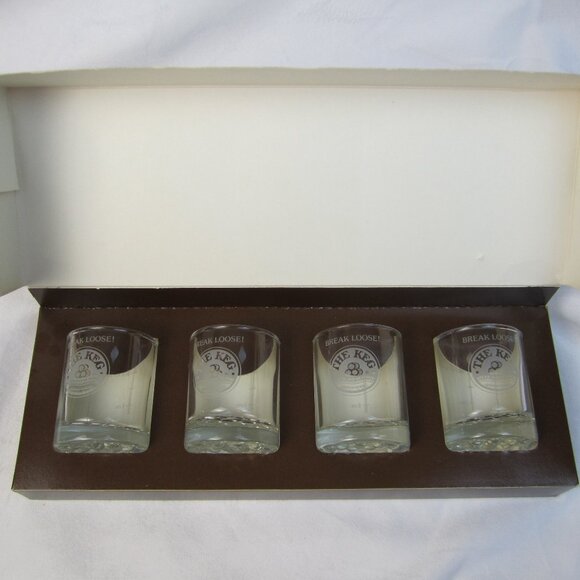 The Keg "Break Loose" The Keg Party Pack Shot Glasses - 1970"s - Vintage - Picture 3 of 11